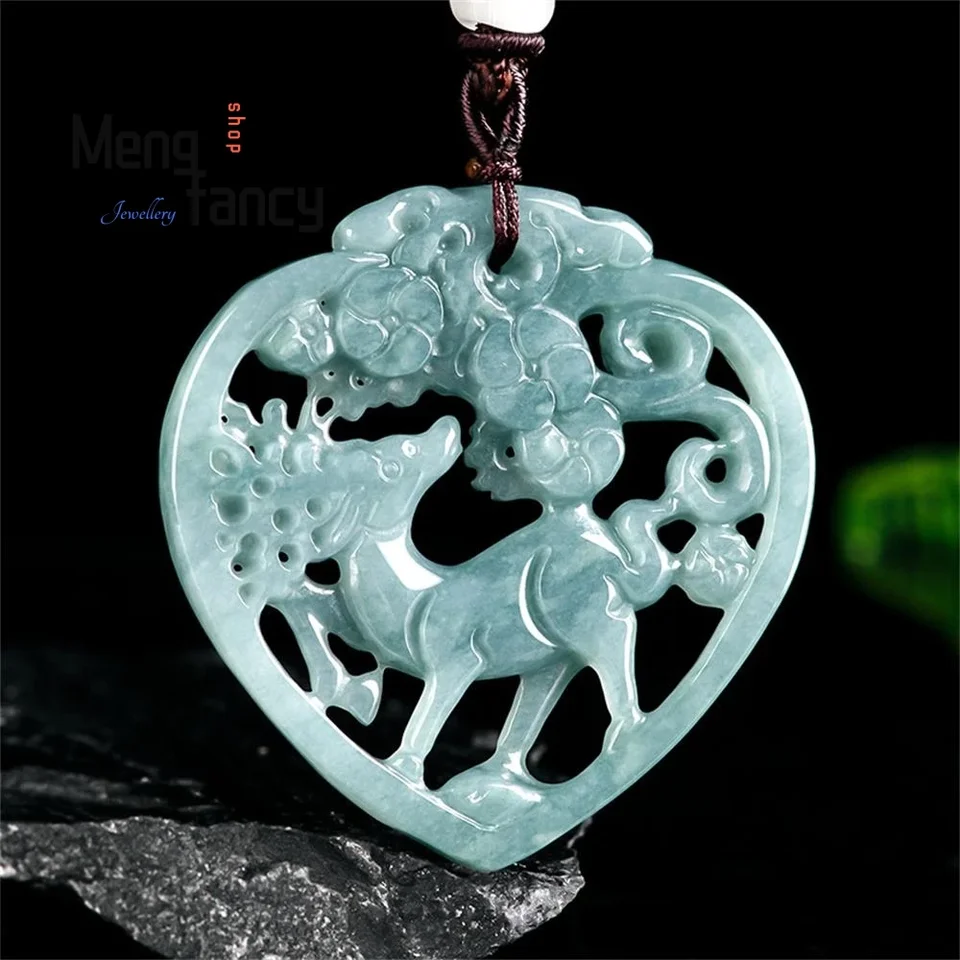 Prírodné a-goods jadeite modrá voda a jeleň