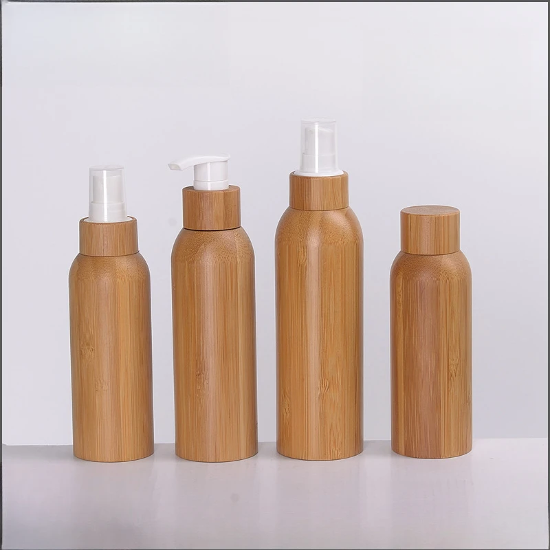 Prírodné bambusové tekuté mydlo DispenSer šampón 100 ml 120 ml 150 ml vodného spreja fľaša bambusové veko čerpadlo fľaša fľaše Parfum fľaša cestovanie