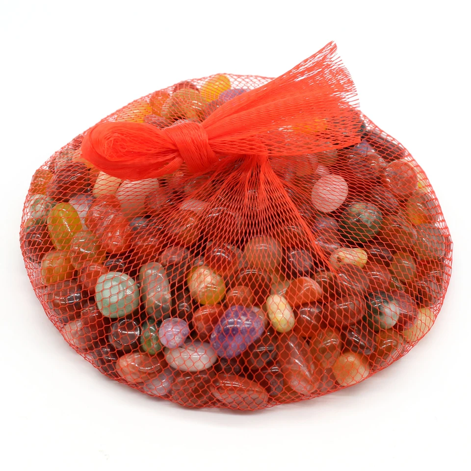 Prírodné bezložité voľné korálky Farebné dažďové kvetiny kameň kamienok ryby rybárska nádrž za črepníkové dekorácie Reiki Crystal Ornament 12-16 mm