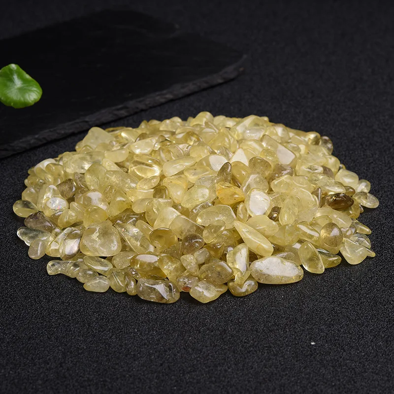 Prírodné chipsy Citrin Crystal DeGAUSS, liečivý energetický kameň pre akvárium, domáci dekor, rockový minerál, 4 veľkosti, 100 g