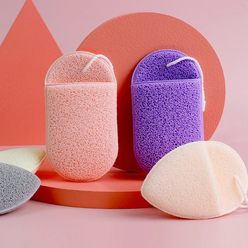 Prírodné exfoliačné čistenie tváre čistiaceho oblátka flutter huba hlboký remover k čiernej čelenke Kozmetické špongie Čistý nástroj na tvár