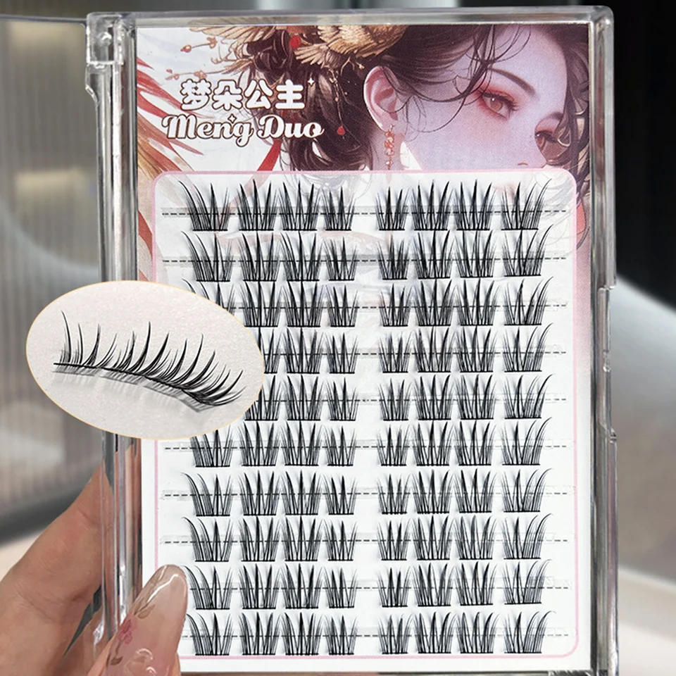 Prírodné falošné mihalnice DIY DIY Wispy Rast Extension 9-11 mm Individuálne klastre Fanning Finning Rifes pre makeup na zdvíhanie očí