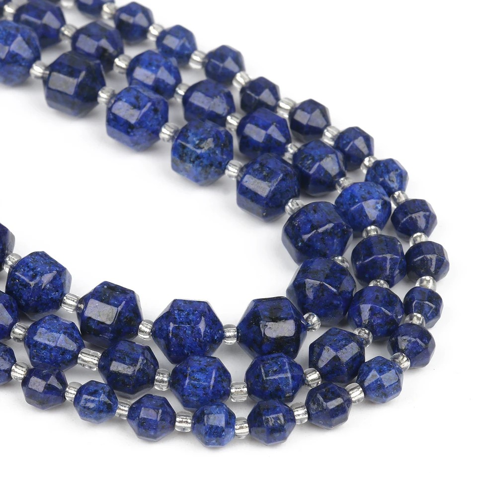 Prírodné kamene fazety lapis lazuli korálky okrúhle voľné rozperkové korálky pre šperky, ktoré vyrábajú ručne vyrábané náramok 15 palcov 6 8 10 mm