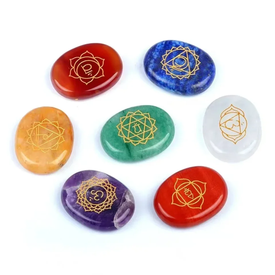 Prírodné krištáľové agát zelené aventurín lapis lazuli jade 7 Čakra kvet života nabíjací tanier meditácia jogy meditácia fengshui uzdravenie