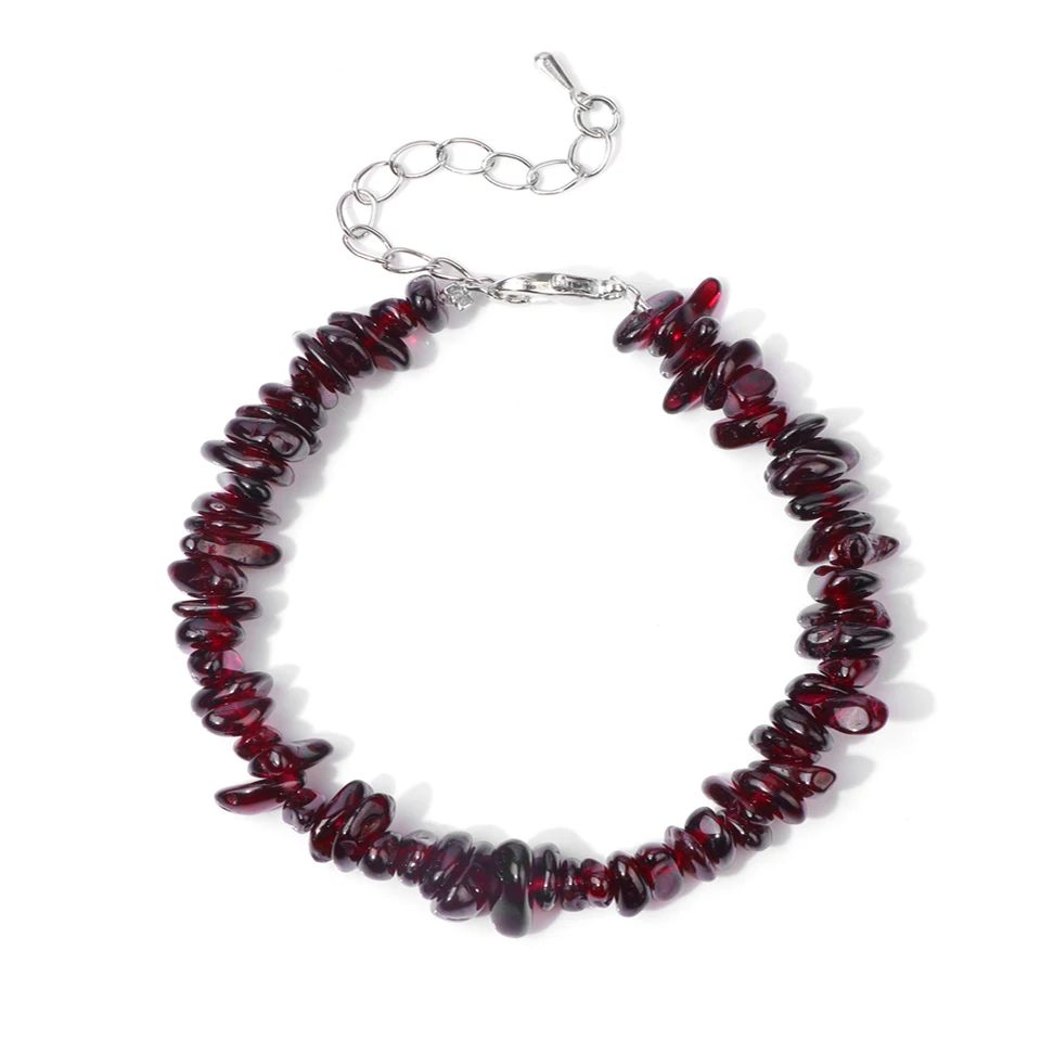 Prírodné náramky s čipkmi pre granátové čipy pre ženy Crystal Quartzs Malachit labradorit reťaz náramok Herby reiki šperky