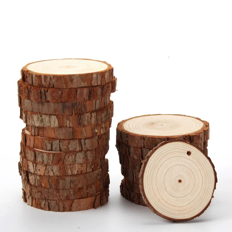 Prírodné okrúhle drevené plátky šálka podložky Coaster Tea Kávové kávové nápoje držiak pre DIY Taveware odolný kuchynský dom