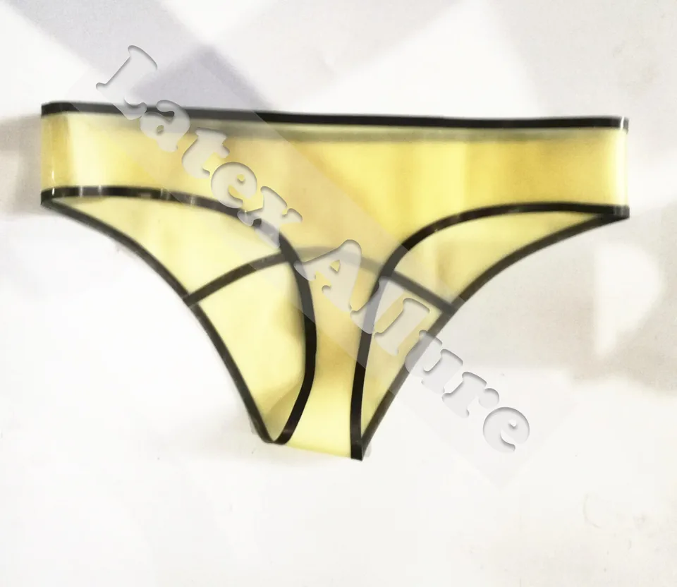 Prírodné priehľadné a čierne latexové latexové režisérové ​​režisérové ​​kraťasy Fetiš spodná bielizeň pre sexy mužov