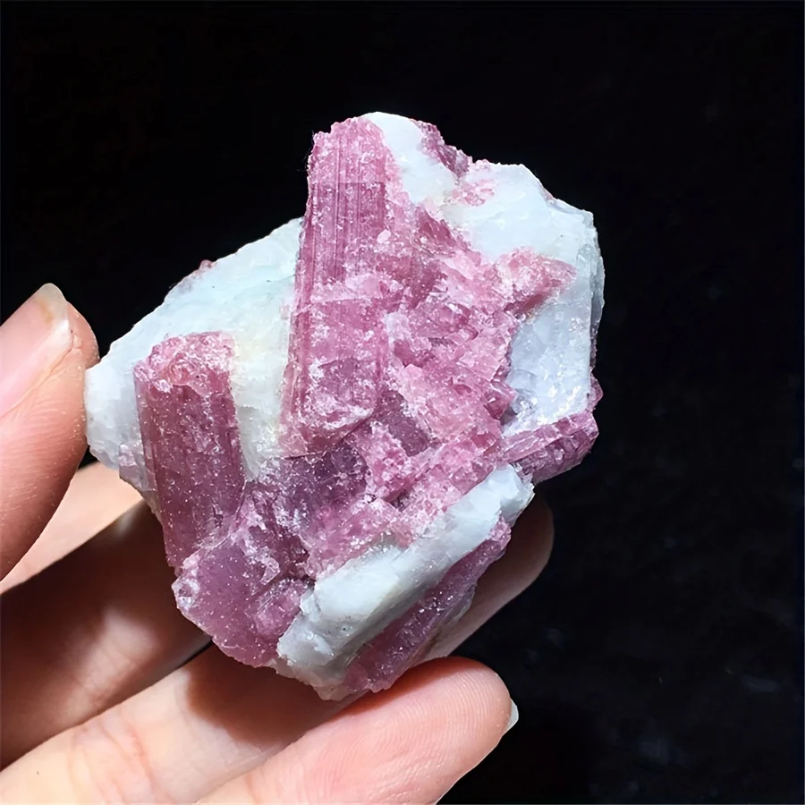 Prírodné ružové turmaline slivky Blossom Tourmaline Gravel Minerálny výučba vzorky surové kamenné ozdoby