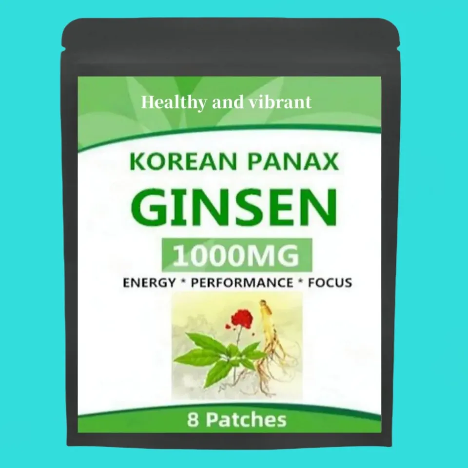 Prírodné červené Panax Ginseng 32 Energy Patches W/High Ginsenosides pre energiu, výkon a tabletky pre mužov a ženy