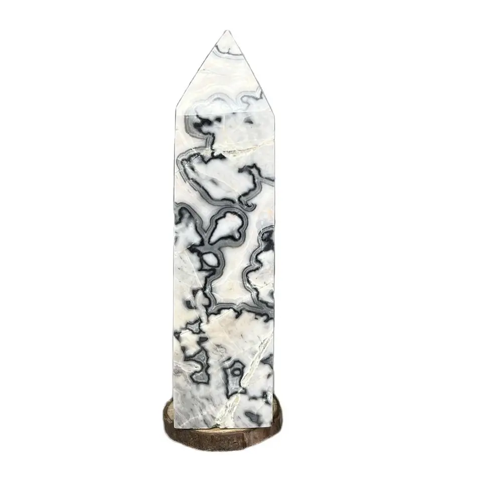 Prírodný drahokam Picasso Stone Tower Abstrakt Rune Domáce Darček Darček čarodejníctvo Oltárna modlitba Meditácia Crystal s uzdravením kameňa