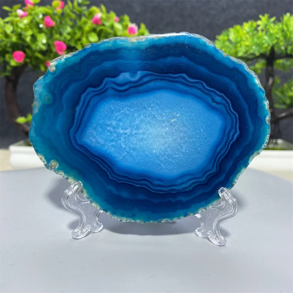 Prírodný kameň farebný achát kryštálový plech Coasters pohár základne minerálne reiki uzdravenie pre domácu dekoráciu minerálny darček