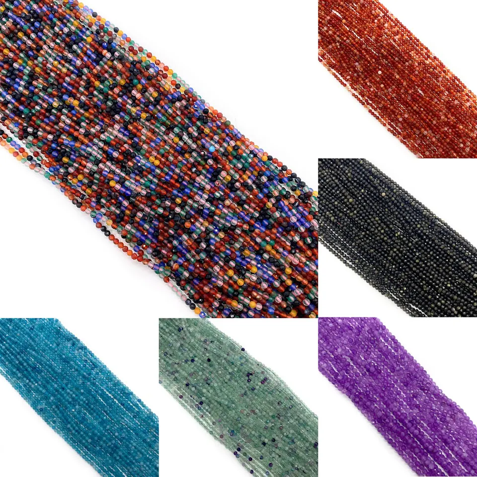 Prírodný kameň kryštál lapis lazuli korálky okrúhle spinel korálky šperky výroby náramkov náramkov náhrdelník 2-3 mm
