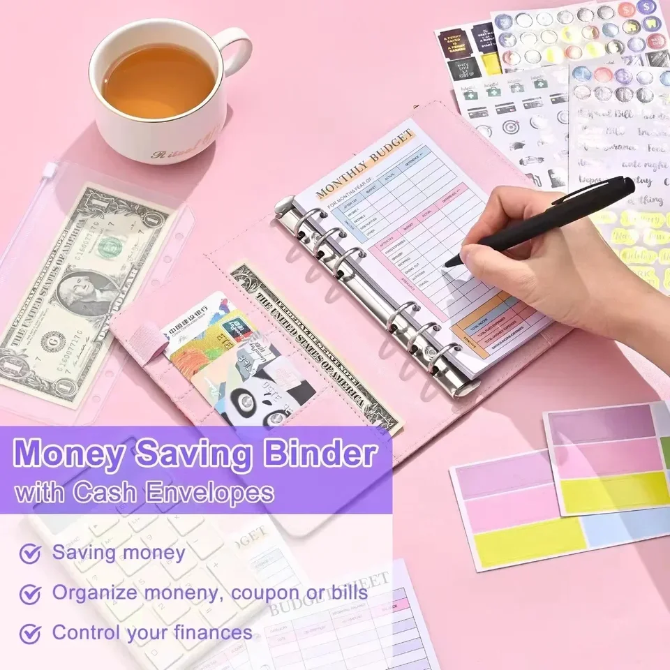Príručka pre kožné kože pre plánovač voľný rozpočet Nandala kreatívny list klip PU notebook Binder obálky kvetiny