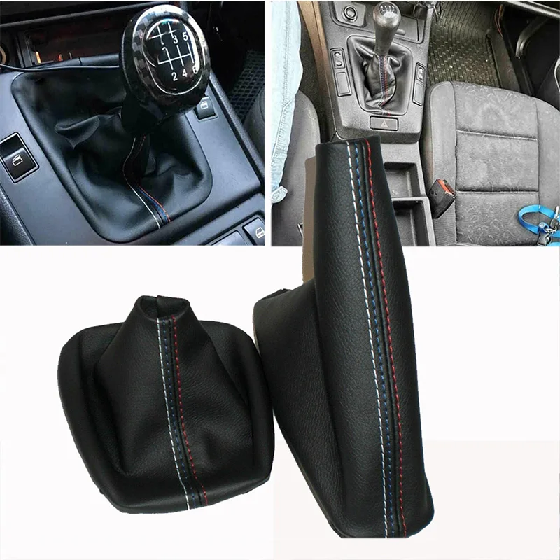 Príručka pre radenie automobilu Ručná brzda Gaiter Shift Boot Buck Boot topánka pre BMW 3 Series E36 E46 M3 Styling automobilu