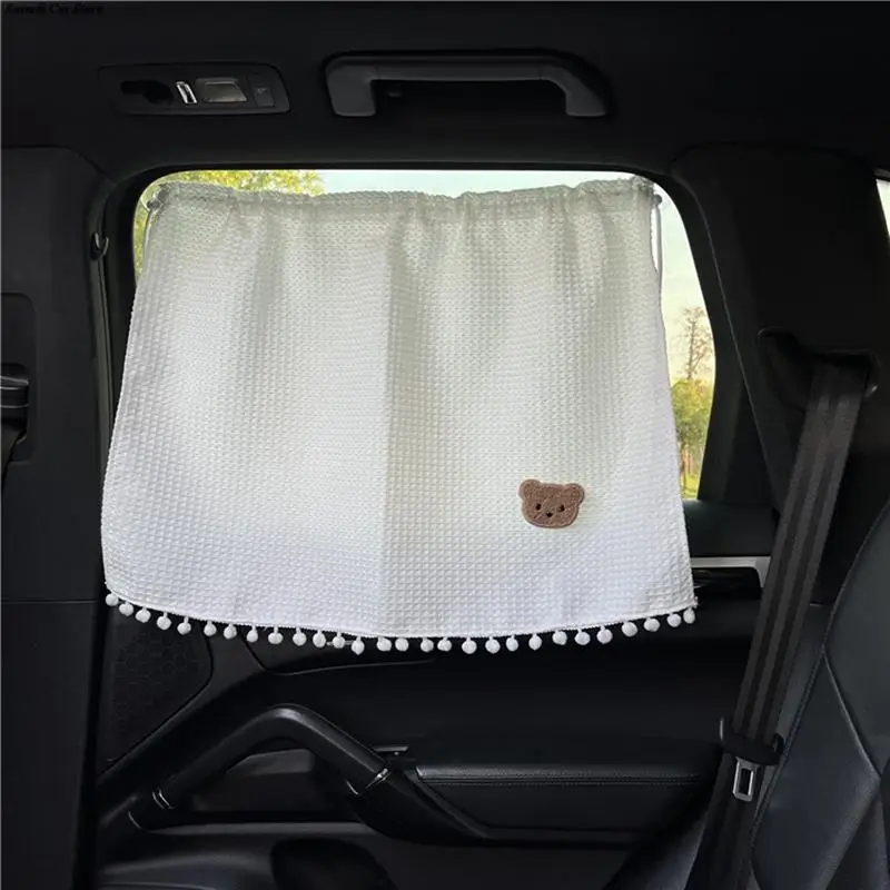 Prísavkový pohár Waffle Waffle Curtain v okne auta Sunshade Cover Cover Kartoon Bočné okno Sunshade UV ochrana pre dieťa dieťa