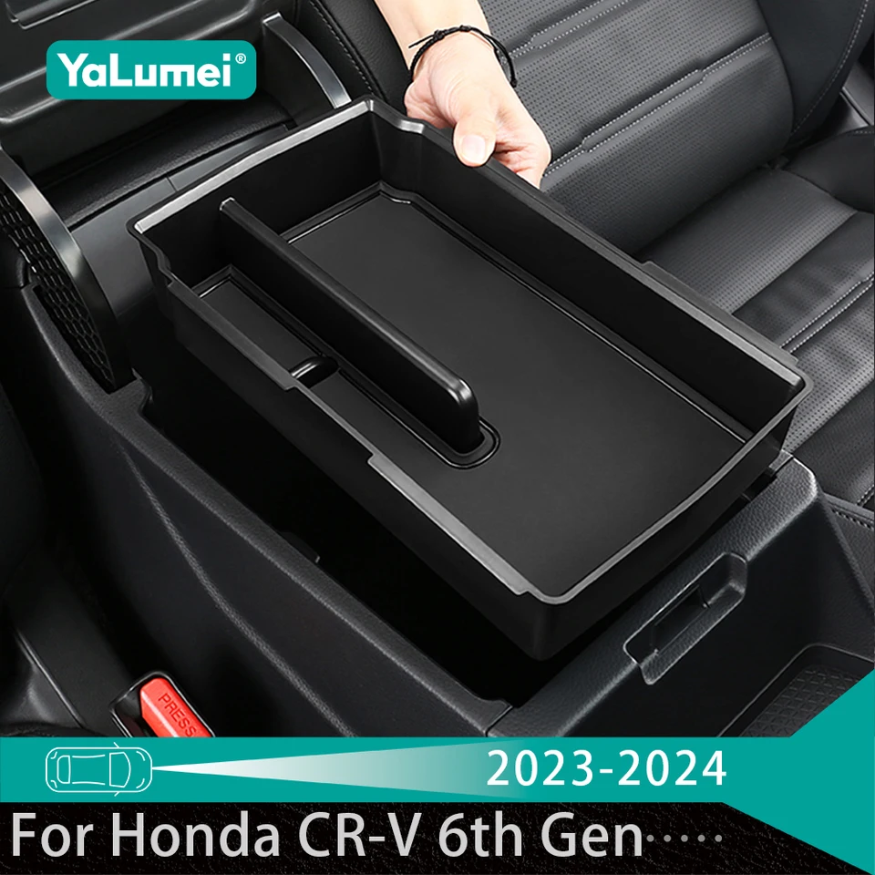 Príslušenstvo pre Honda Cr-V Crv Cr V 6. Gen 2023 2024 Centrálna lakťová lakťová skrinka Phone Držiak Storage Box Interiér Organizátor podnos