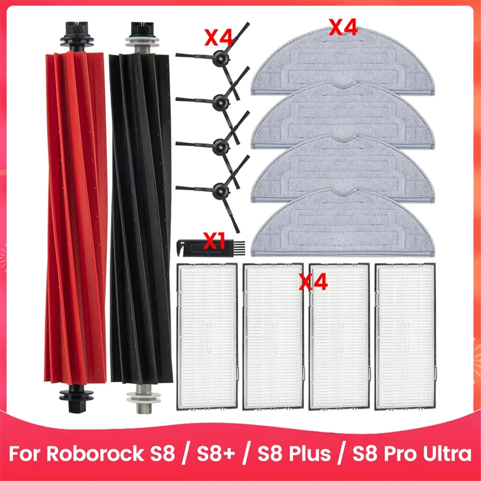 Príslušenstvo pre Roborock S8 / S8+ / S8 Plus / S8 Pro Ultra Robot vysávač hlavnej bočnej kefy HEPA Filter mop handrička