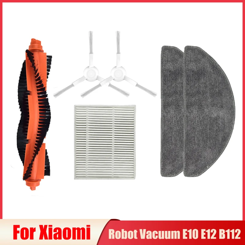 Príslušenstvo pre robot Xiaomi vákuum E10 E12 B112 Sweeper čistiace diely náhradné diely bočné kefové kefové handry handry hepa filter