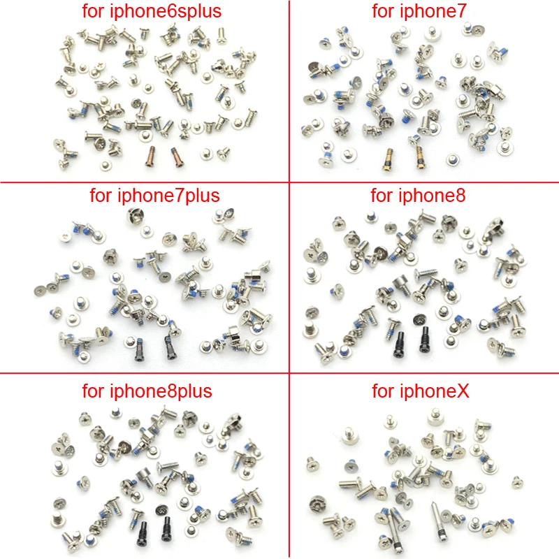 Príslušenstvo pre údržbu mobilných telefónov Kompletná skrutka súpravy pre iPhone 6splus 7 7Plus 8 8Plus x
