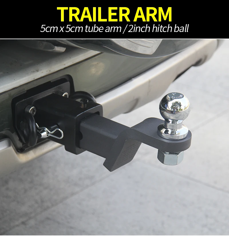 Príves rameno 2inch 6000lbs Hitch Gall s uzamknutým kolíkom Opravené 5 cmx5cm štvorcových úst rúrky Arm Arm Towing Príslušenstvo
