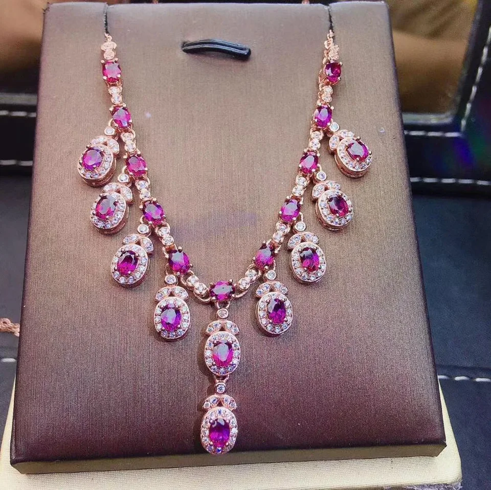 Prívesok na prírodný granát prívesok zdarma prepravu skutočný pôvod Red Garnet 925 Sterling Silver jemné šperky 3*4 mm