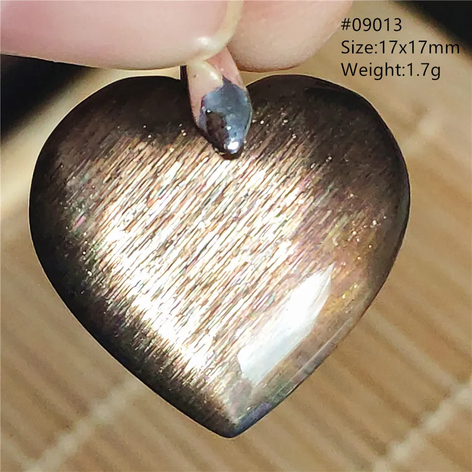 Prívesok na čierny zlatý slnečný kameň Moonstone Moonstone Heart Water Drop Women 925