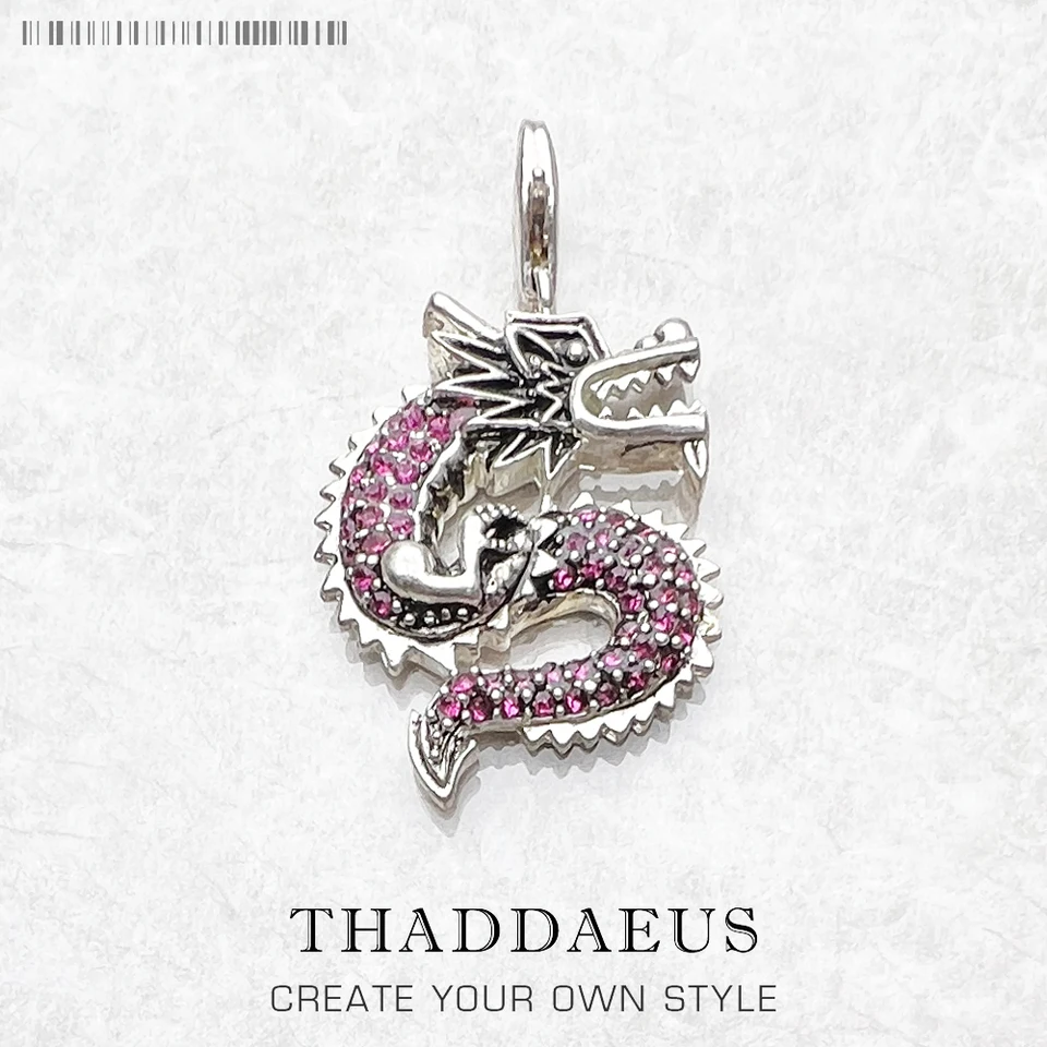 Prívesok Red Dragon Winter 925 Sterling Silver Módne šperky Európa Etnické trendy doplnky darček pre ženy mužov