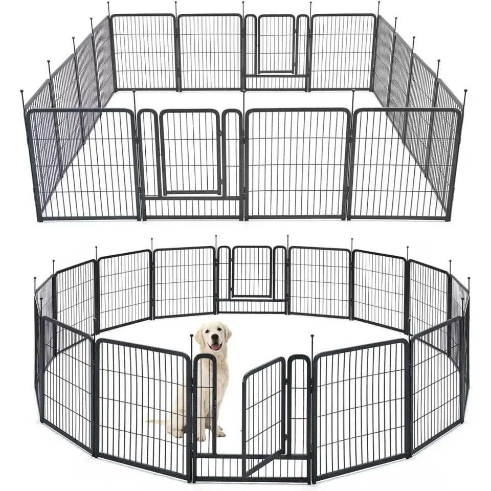 Psa Playpens 8/16 panely psie psie pero Vonkajšie psie plot Cvičenie Pen 40 palcov výška maznáčika hrá bránu s dverami s dverami