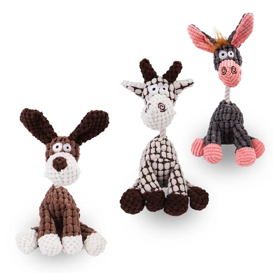 Psie hlasové hračky zuby brúsenie výcvik Teddy Chai Interactive Pet Cornel Kernel Donkey
