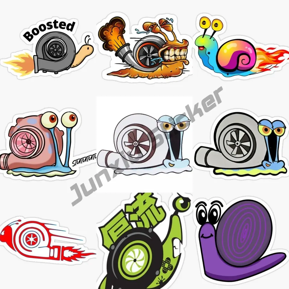 Psshh turbo nálepka Donuts Turbo facka nálepka psshh slimák turbo vinylové nálepky Motocross car cose real reflexné pretekárske nálepky