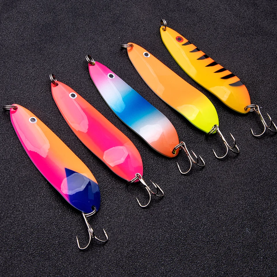 Pstruhový rybolov 75 mm/95 mm lyžičiek Umelá návnada sladkovodná nádoba na rybolov jigbait fiahing flutter Spoon Stron Stricbait Lures