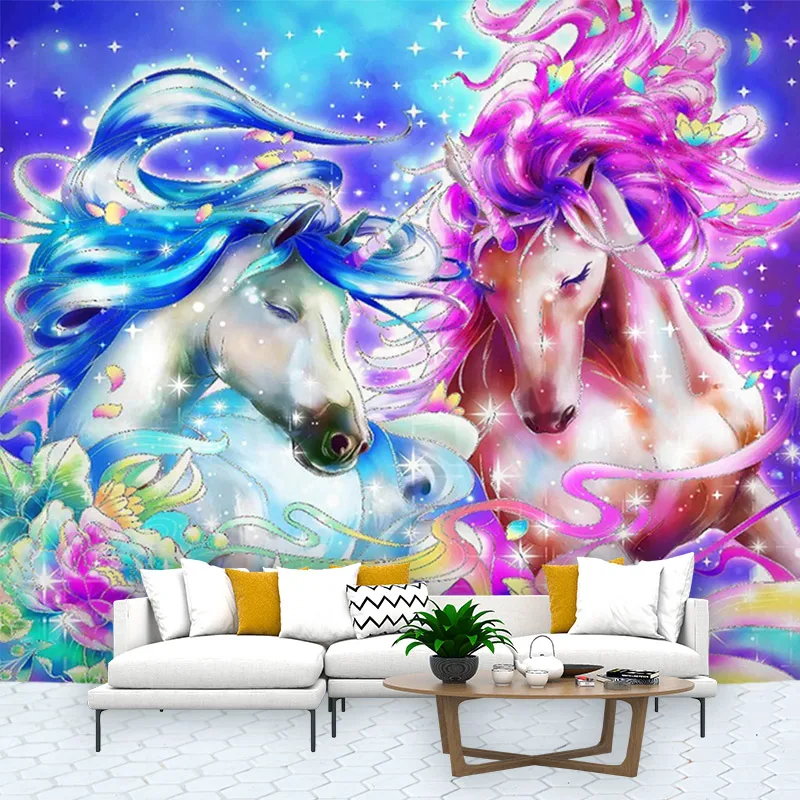 Psychedelic Animal Wall Gobestry Unicorn Tiger Wolf Domáca dekorácia dekorácie zavesenie závesného pozadia látky