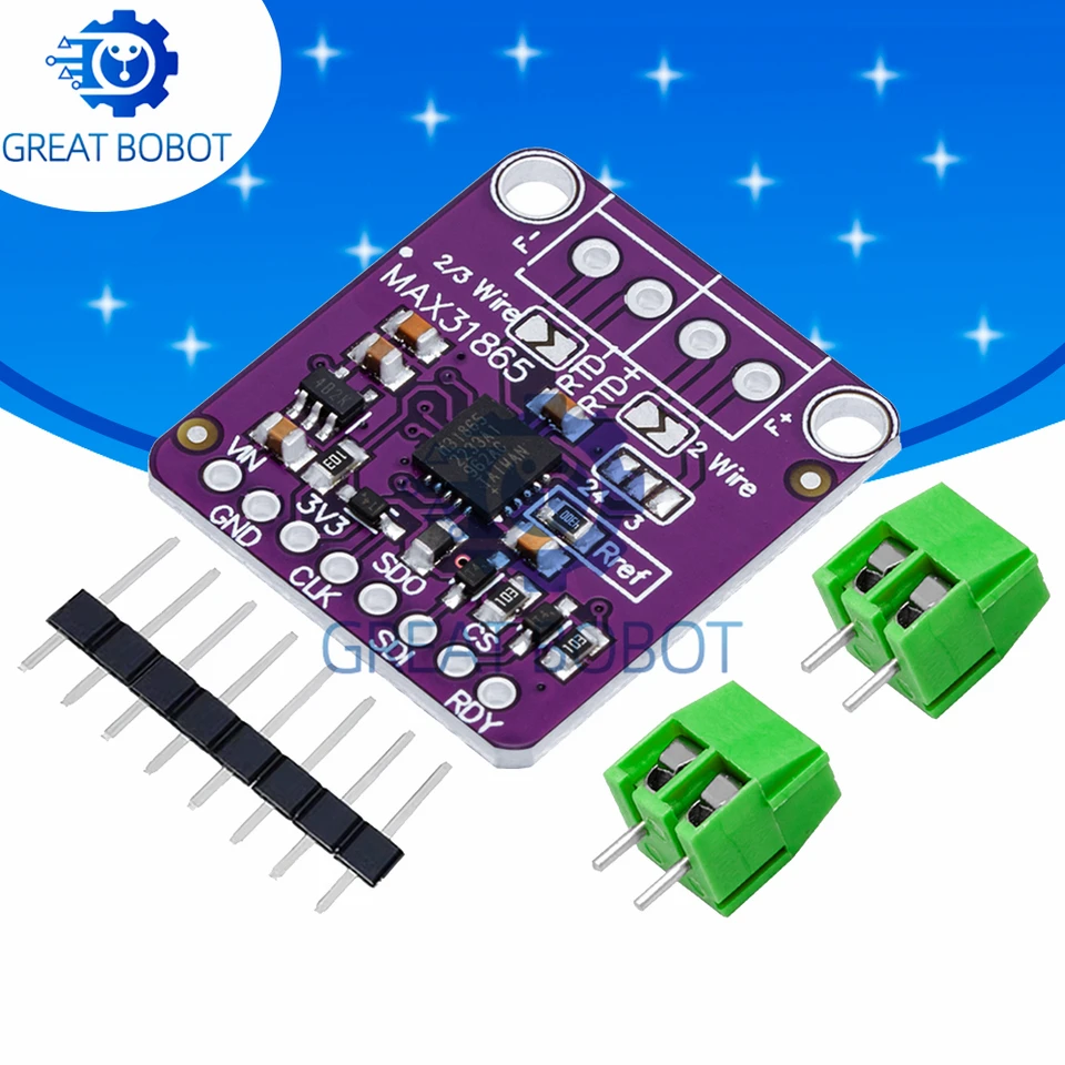 PT100 až PT1000 RTD-digitálna konvertorová doska Teplota Termočlánku SNÚCIE Zosilňovača 3,3 V/5V pre Arduino MAX31865