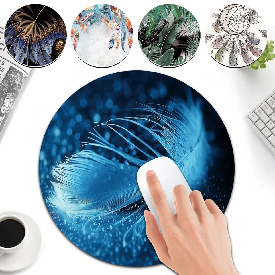 PU kožená podložka Mouse Gaming Mychy Desk Desk Cushion Vodotesné pohodlné myši vankúšiky okrúhly tvar 22x22cm Universal