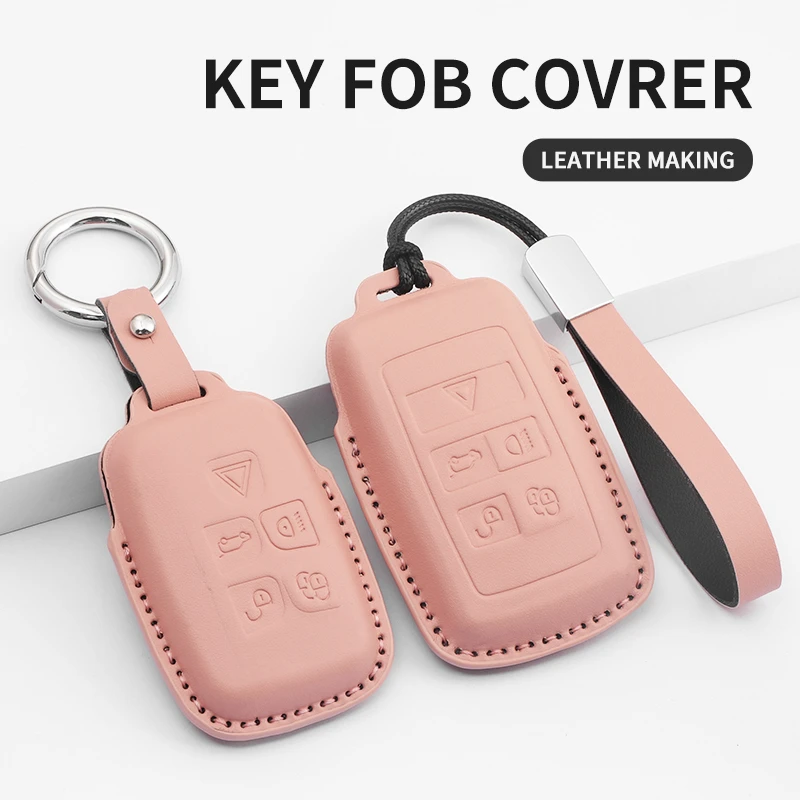 PU kožené auto vzdialené kľúče kryt pre kľúče pre Land Rover Range Rover Sport Evoque Freelander Velar Discovery 4 Keyless Key FOB