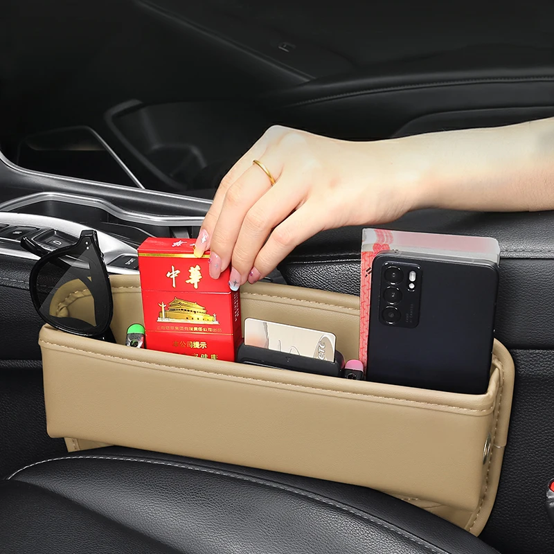 PU kožené autosedačky Gap Fller Storage Box Klávesy karty Pohár pre prenosné vrecko pre Toyota Wish AE20 AE10 CH R príslušenstvo