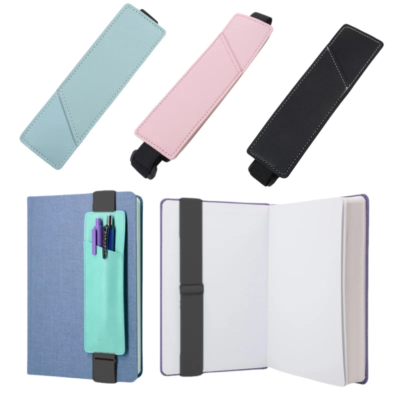 PU kožené pero tašku elastická spona kniha Notebook módne školské puzdro pre kancelárske stretnutie ľahké prepravné kancelárie Študentské kancelárske potreby