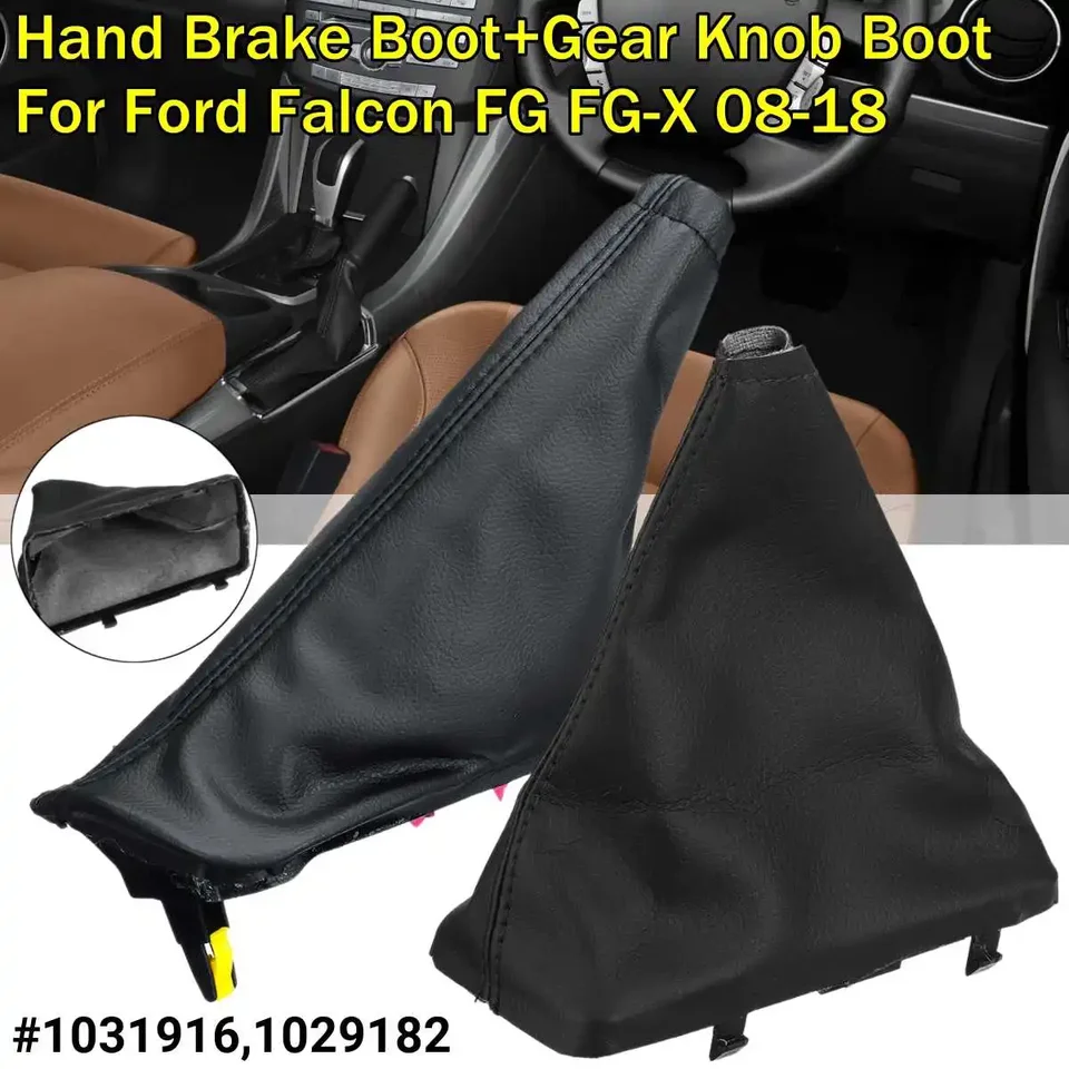 PU kožené prevodové radenie Gaiter Boot Cover Cover Hand Brake Boot Cover pre Ford Falcon FG FGX 2008-2018