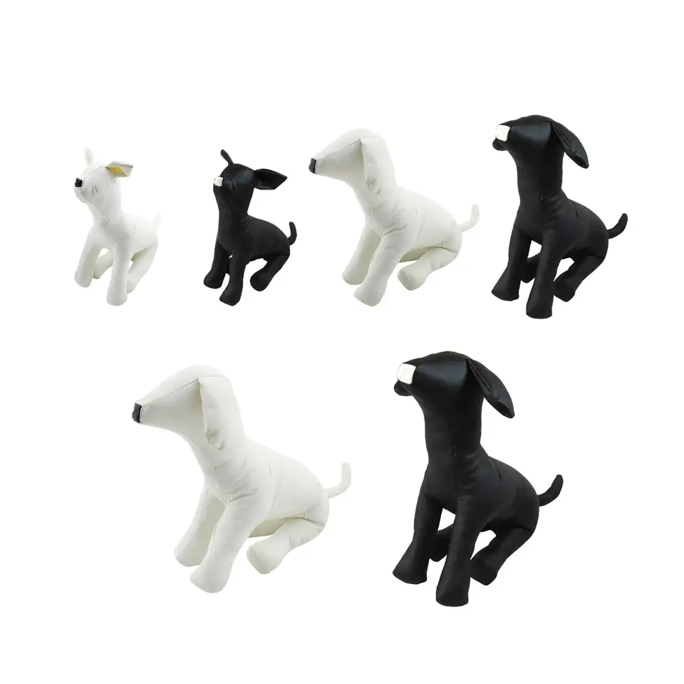 PU kožené psy Mannequin Pet Clothing Displej stojan na mäkký vešiak Veľký sediaci psí psov modely hračky pre oblečenie oblečenie