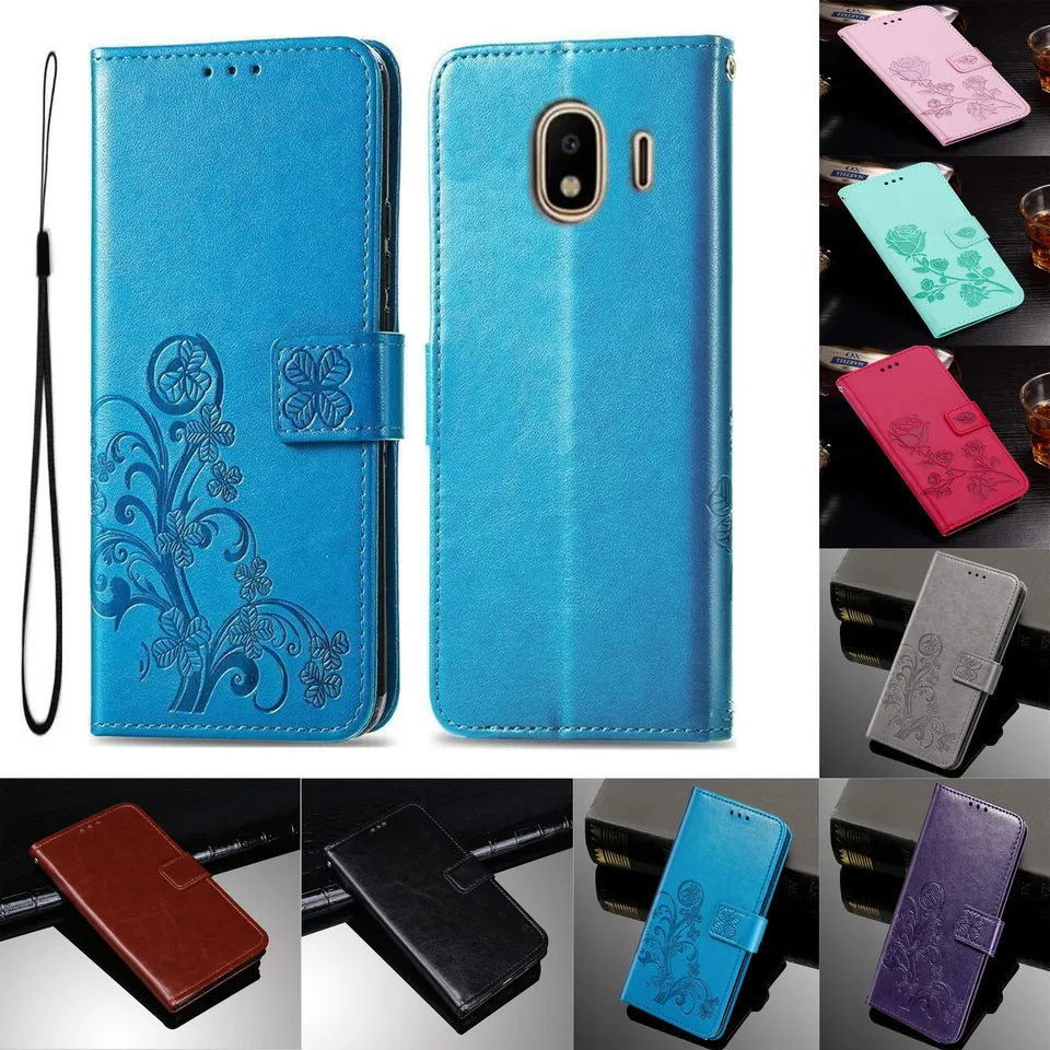 Pu kožené puzdro pre Samsung Galaxy J2 J3 2016 J5 J7 Neo 2017 Prime 2 Core J8 J4 J6 Plus 2018 A6 A8 A9 Flip Phone Cover Phone Cover