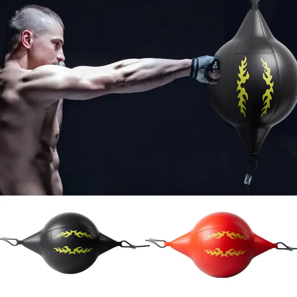 PU kvapka v tvare boxu rýchlosť 2 Strany pevné dierovacie taška pre thajskú kondíciu nafukovaciu boxerskú odozvu výcvikovú guľu V4J2
