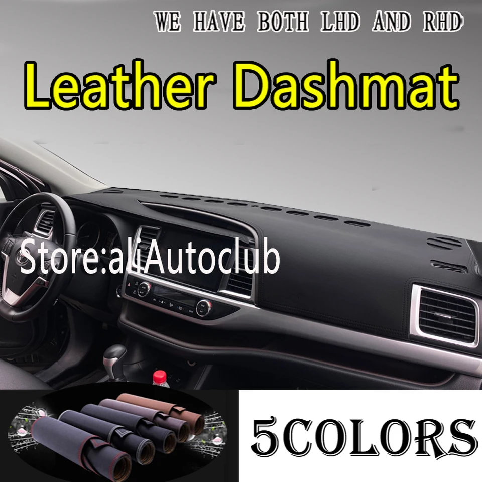 PU Leather Dashmat Dashboard Cover Dash Dash Mat Car Auto pre Toyota Highlander Kluger XU50 50 2014 - 2019 2015 2016 2016 2017