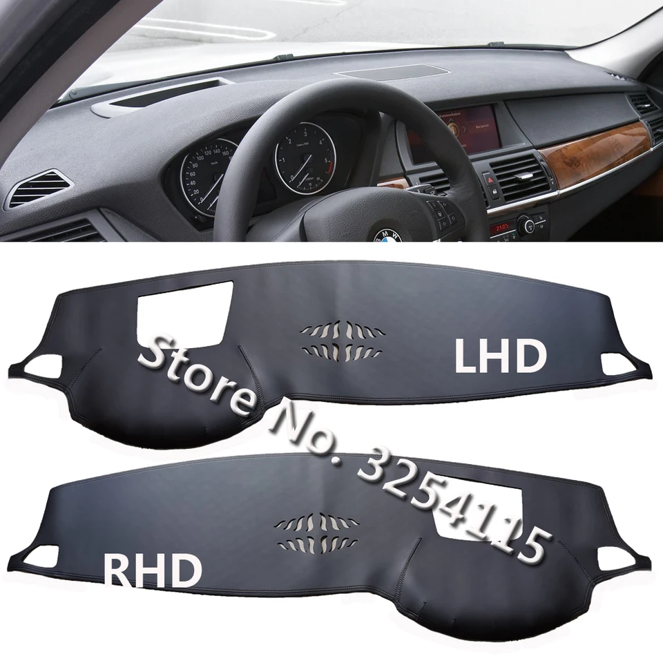 PU Leather Dashmat Suede Dashboard Cover Dash Dash Dash Mat Carpet Styling pre BMW X5 M E70 2006-2013 / pre BMW X6 E71 2008-2014