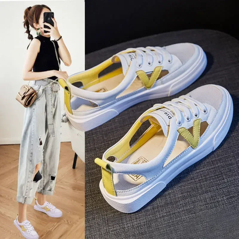PU Soft Loath Bag Head Dámske sandále Nové kórejské rybie ústa športy Sandále Dámske topánky Veľké plážové sandále Zapatos para mjer