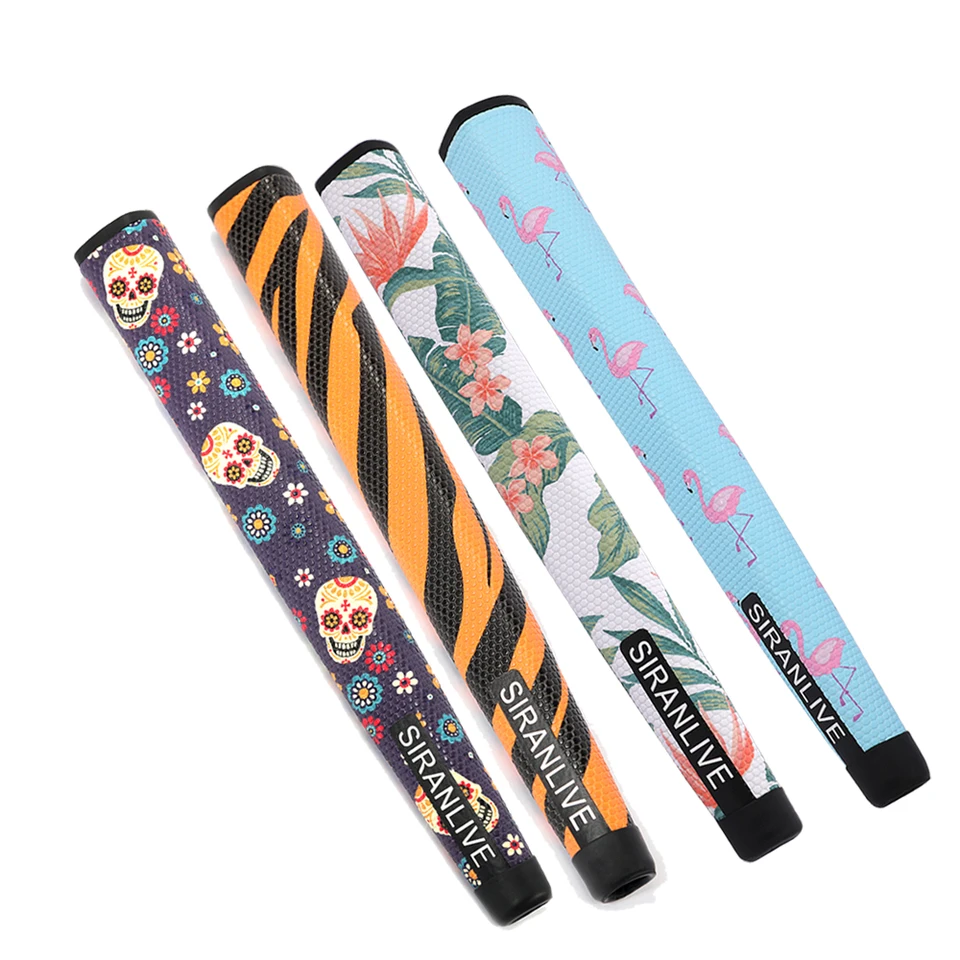 PU syntetické kožené lebky cukrová kostra tiger flamingo havaj štýl tlač golfový putter grip