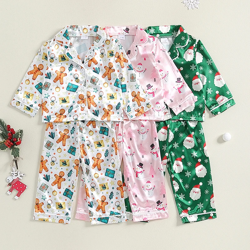 Pudcoco Kid Baby Boy Girl Vianočné pyžamy set, Snowman tlač s dlhým rukávom Tompe