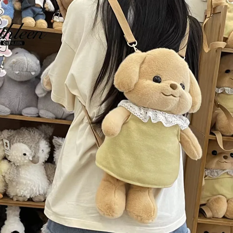 Pudlá bábika batoh Candy Dog Batch Plush Doll Bag Japanese a Kórejský kawaii Fun Girl Gift Doll Doll Zipper Velvet batoh nový