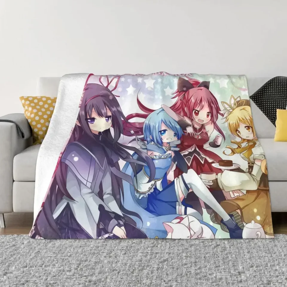 Puella Magi Madoka Magica Anime Anime DeCotion Flanel Decorácie Kyoko Sakura s prenosnou domácou posteľou Homura Akemi