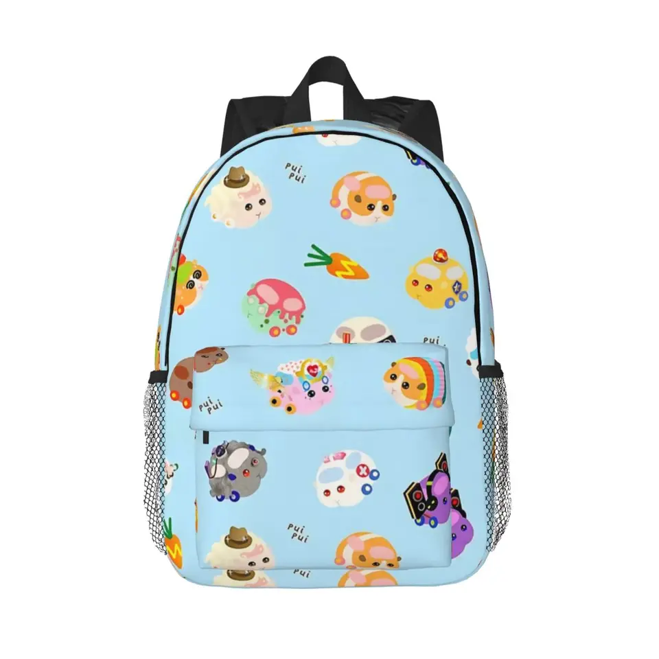Pui Pui Molcar Usporiadané postavy Toss - Blue Student School Bookbag Canvas Daypack Elementary High College Travel Bags 15in