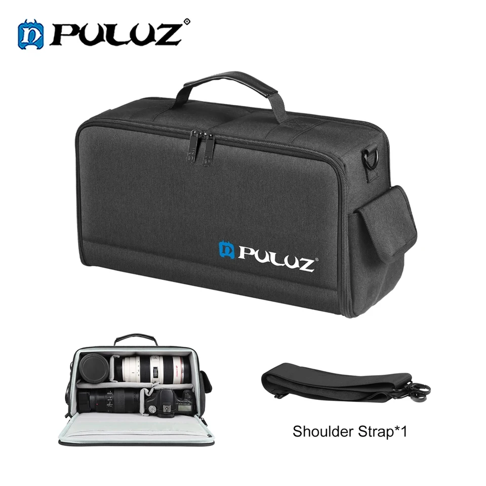 Puluz prenosný úložný priestor pre kameru Outdoor zložité vrecko na ramene Crossbody pre digitálne fotoaparáty DSLR Digitálne fotoaparáty
